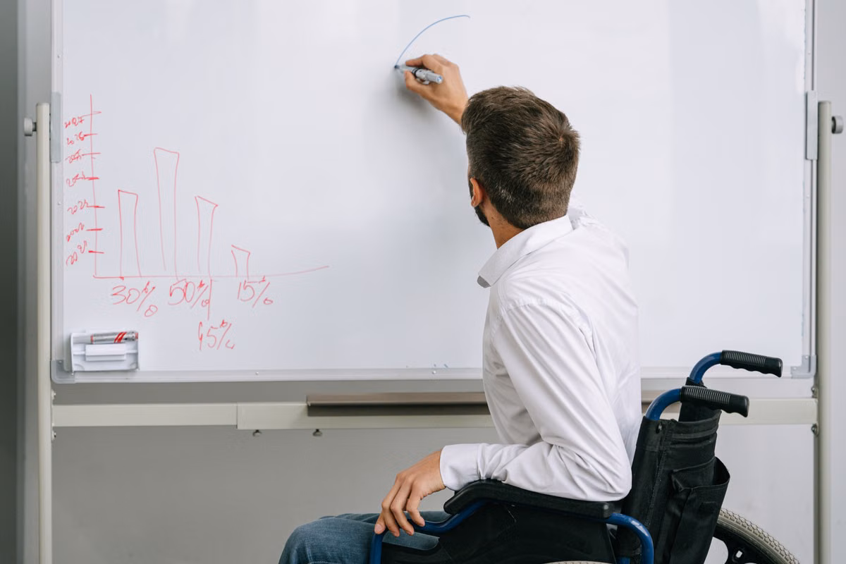 Professional consultant crafting a care plan