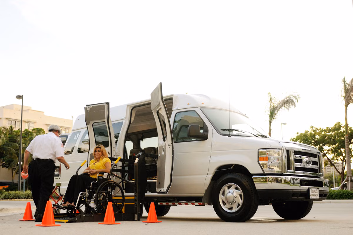 Person using disability transport service in Sydney